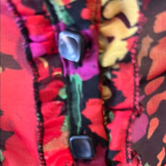 Colorful Sheer Women's Top - Picture 3 of 13